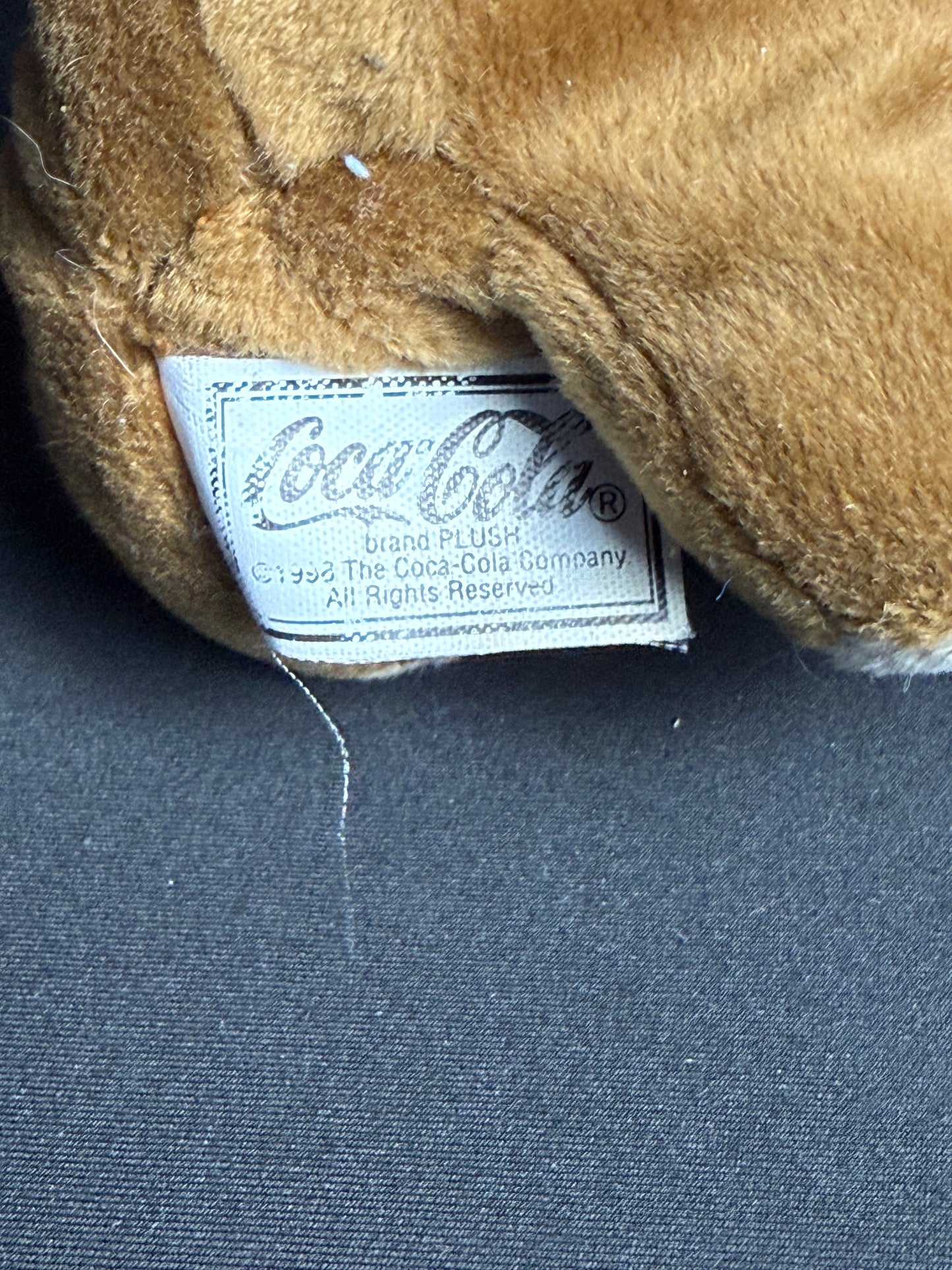 1998 Vintage Coca Cola Reindeer Christmas Bean Bag Plush Stuffed Animal 6"