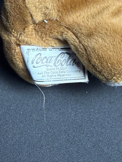 1998 Vintage Coca Cola Reindeer Christmas Bean Bag Plush Stuffed Animal 6"