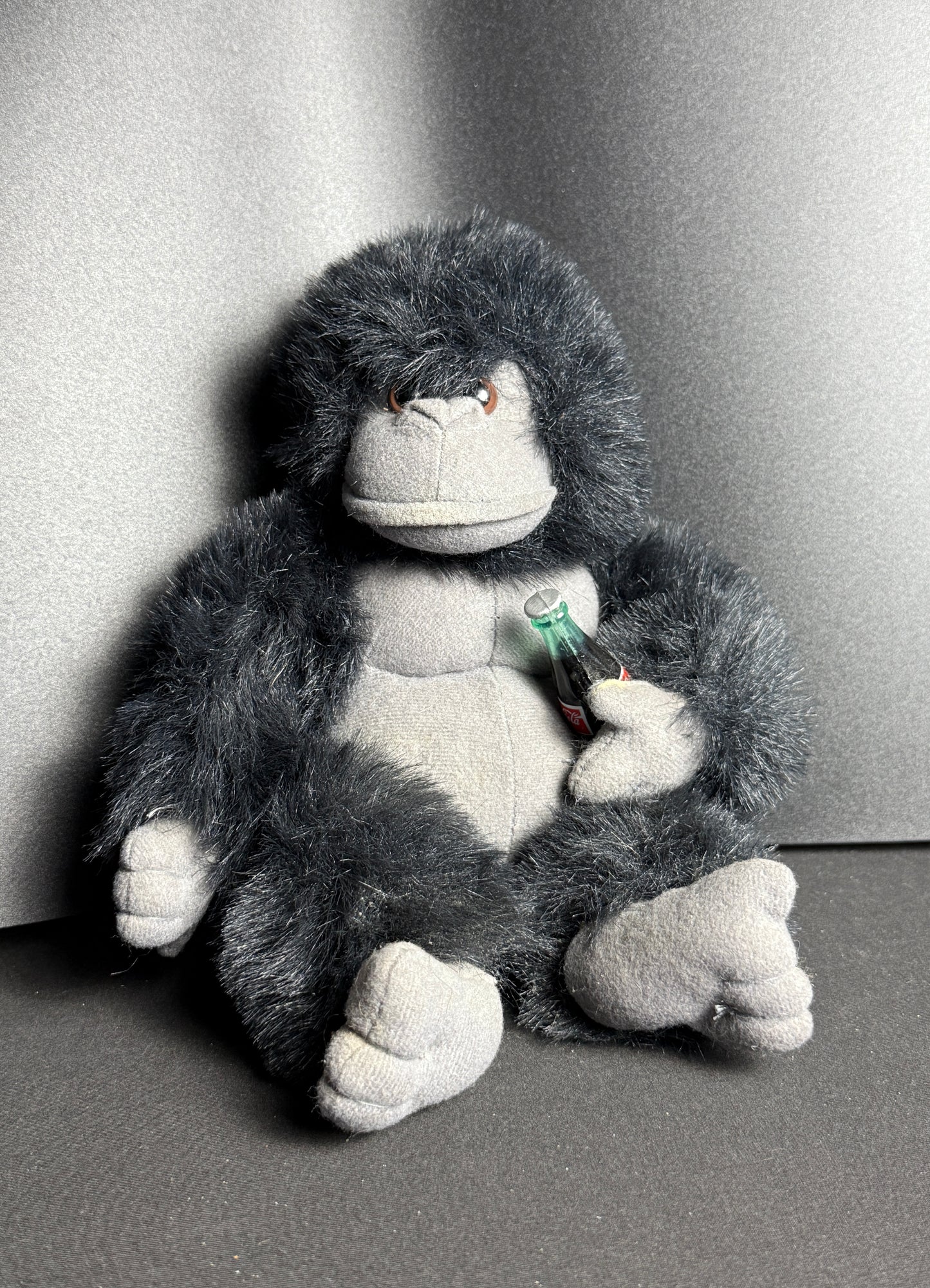 VTG RARE 1996 Coca-Cola Coke Bottle Gorilla Ape Monkey Plush Stuffed Animal 7"