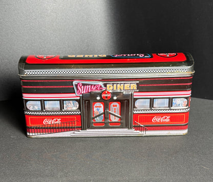 Vintage 2002 Coca Cola sunset diner tin