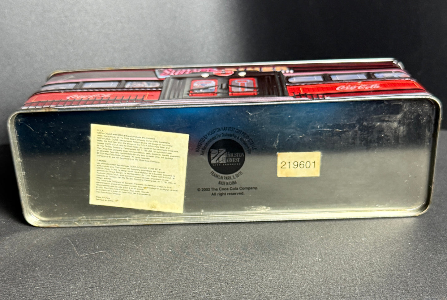 Vintage 2002 Coca Cola sunset diner tin