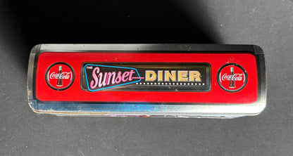 Vintage 2002 Coca Cola sunset diner tin