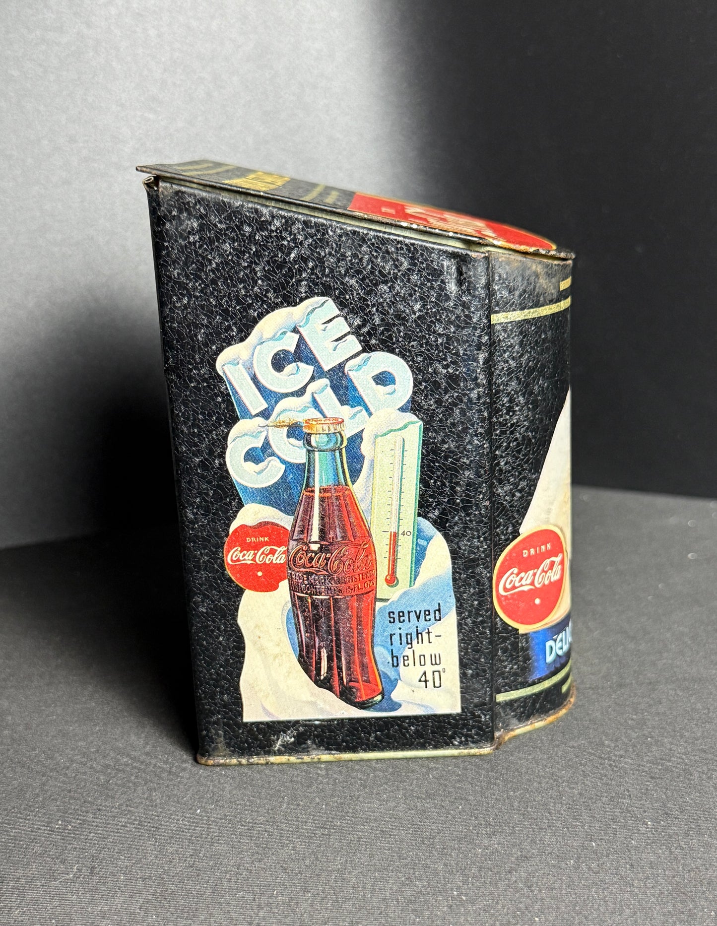Vintage 1995 Collectible Coca-Cola Fountain Service Tin Box