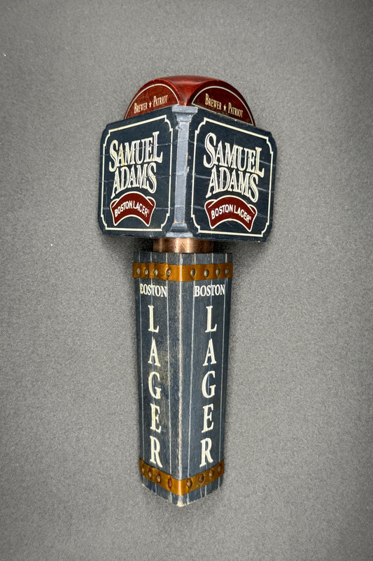 Rare Short Blue Samuel Adams Boston Lager 7 3/4” Draft Beer Tap Handle