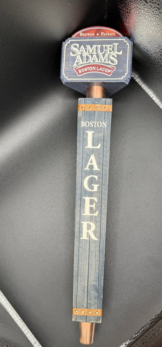 Samuel Adams Boston Lager Tall Blue 13 1/2" 3 Sided Draft Beer Tap Handle