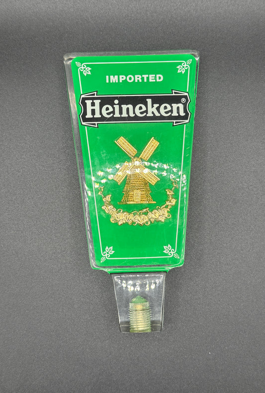 Vintage Green Heineken Imported Holland Lucite Acrylic 6 1/4” Draft Beer Tap Ha