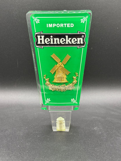Vintage Green Heineken Imported Holland Lucite Acrylic 6 1/4” Draft Beer Tap Ha